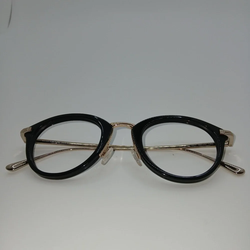 Tom Ford TF5497-001 Women Eyeglasses Frame Black Rose Gold Full Rim 48-22-145 mm